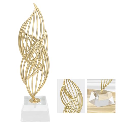 Fdit Chic Metal Abstract Art Sculpture, Luxury Art Piece Modern Decorative Piece for Home, Office, and Living Spaces (Crystal White) - size: Crystal White, style: Crystal White