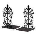 Peacoblue Metal Bookends for Shelves, Modern Decorative Heavy Duty Study Book Support Stoppers for Office, Desk, Shelf, Room 5.3"x4.3"x7.9" Cast Iron Tall Bookends, 1 Pair (European Style Pattern) - style: European style Pattern