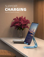 Lamicall Tablet Stand, Adjustable Tablet Holder - Desktop Stand Dock Holder Gifts Compatible with 4-13" Tablets Such as iPad Pro 11, 9.7, 10.5, 12.9 Air Mini, Kindle, Tab, iPhone Air 17 Pro Max, Blue - color: Blue