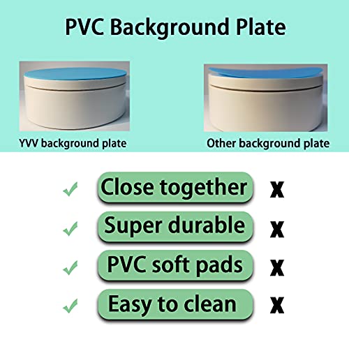 YVV Turner Cup Rotating Display Stand for Epoxy Glitter Tumbler, 360 Degree Automatic Mute Rotating Turntable for Photography Products and Shows. Bling Bling Tumbler Making Supplies Spinner White USB - size: 4.72 * 1.77 inch