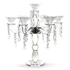allgala Crystal Candle Holder - 7-Arm 14 Inch Crystal Taper Candlestick Candelabra - Centerpiece for Home Wedding Event and Party Festival - size: 7 Arm