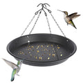 Briwooody 1 Set 12.8'' Bird Seed Catcher Tray Platform Bird Feeder Large Hanging Tray Fits Most Feeders Catches Most Falling Seed and Husk Outdoor Yard Garden Backyard for Attracting Birds, Black - size: 12.8''