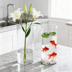 2 Pack Acrylic Cylinder Vases, Non-breakable Vase for Centerpieces,16 inch Tall Clear Flower Vase Bulk Floating Candle Holder for Wedding Table Home Decor and Party (5 x16in+4 x16in) - size: 2 Pack(4''W x 16''H & 5''W x 16''H)