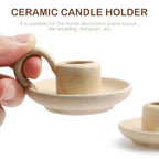 Candle Holder, 2PCS Halloween Nordic Style Ceramic Taper Candlesticks Holders Coffee Table Decor, Christmas Weddings, Desktop Ornaments Home Decor
