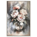 Art Remedy Glass Vase Flowers Canvas Luxury Floral Art, Silver Frame, 20" x 30" - color: Silver Frame, size: 31"L x 21"W
