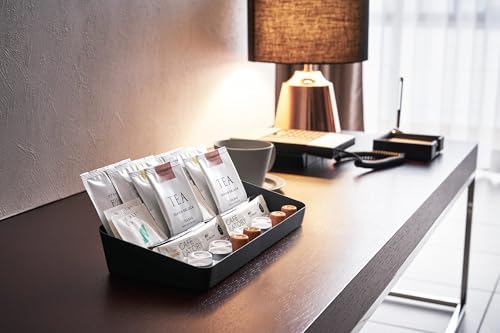 Yamazaki Home Tower Space Saving Vanity Tray - 5.25" X 11.75" - Steel - color: Black, size: 5.3" x 11.8" x 2"