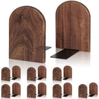 Book Ends,8 Pack Large Bookends Wood Book Ends Universal Economy Bookend (8, Large) - size: Large