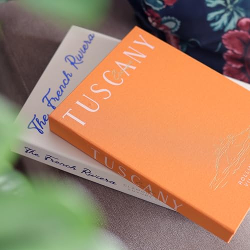 Decorative Books for Home Decor – Orange & White Linen Faux Books Decoration: Aesthetic Fake Book for Shelf, Living Room, Mantle, Entryway & Coffee Table Decor – Stack Faux Book Storage Box, Set of 2