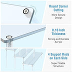 Aredpoook Acrylic Display Risers, 3 Tier Perfume Organizer Stand, Clear Cupcake Stand Holder, Large Shelf Risers for Figures, Dessert Shelves for Party, Display Shelf for Decoration and Organizer