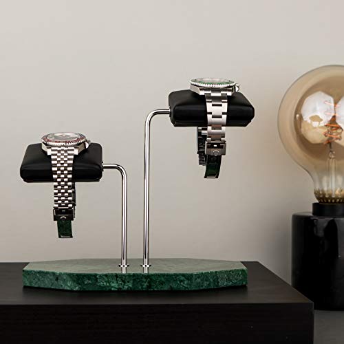 LYS&LYX Watch stand watch display stand watch holder watch Handcrafted watch holder (2-green/sliver/black) - color: green/silver/black
