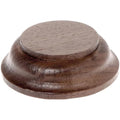 Plymor Solid Walnut Round Wood Display Base with Ogee Edge, 2.625" W x 2.625" D x 1" H - size: 2.625" x 2.625" x 1"