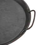 Hipiwe Industrial Style Metal Iron Tray Galvanized Serving Tray for Coffee Table, Home Decorative Centerpiece Tray Rustic Breakfast Serving Tray with Handles (Round) - style: Round