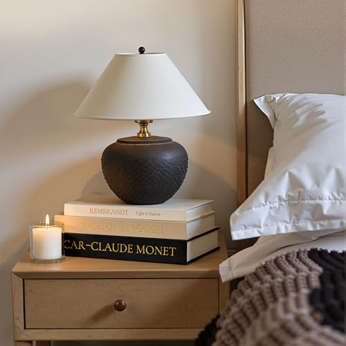 JARLINK Aesthetic Decorative Books, Set of 3 Linen Faux Books for Coffee Table, Bookshelf or Mantle Decor, Stylish Book Storage Boxes for Home Decor, Photo Organization, and Keepsake Storage, Black - color: Black-Beige-Apricot
