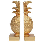 Creative Co-Op Pineapple Shaped Gold Resin Bookends (Set of 2 Pieces)