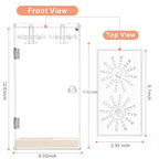 Necklace Holder, Acrylic Jewelry Organizer with 24 Hooks, Rotation Clear Necklaces Pendant Display Case Stand, Dust-proof Velvet Tray Hanging Rack Storage for Earrings Rings