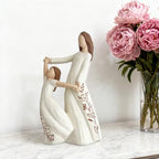 Mother Daughter Dancing Resin Figurine, 6.1" H,Cherished Gifts for Mom & Daughter, Birthday Wedding Mother's Day Timeless Keepsake Decor - style: Dance
