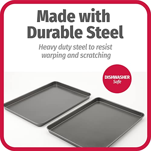 GoodCook Everday Nonstick Carbon Steel 15” x 21” Baking Sheet Set, 2 Pack – Extra-Large Carbon Steel Cooking Pans, Bakeware Set, Cookie Sheets for Baking, Oven Pan Set - size: 15" x 21" (2-Piece Set)