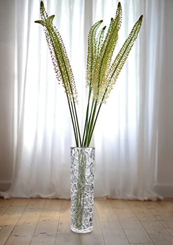 CS Crystal Vase 15-inch high, Frost Flower Design, for Flowers & Decor. Lovely Nice Shiny Piece. Perfect as a Gift, Suitable for All Occasions. - style: Frost Flower Design