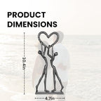 Statues for Home Decor - Modern Iron Sculpture Anniversary Hand Crafted Love Sculptures for Bedroom Living Room Romantic Figurines Marriage Gift for Couple Valentines - style: Holding love