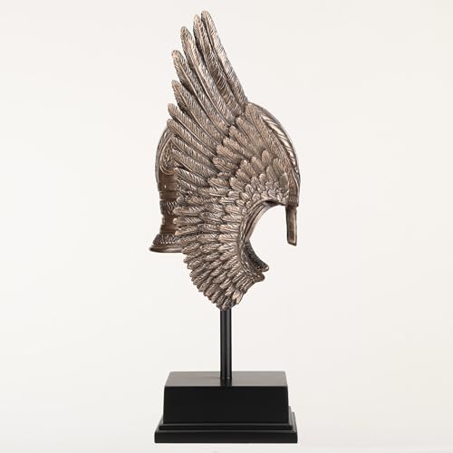 Veronese Design 9 1/4 Inch Winged Valkyrie Helmet Cold Cast Resin Bronze Finish Nordic Decoration Sculpture