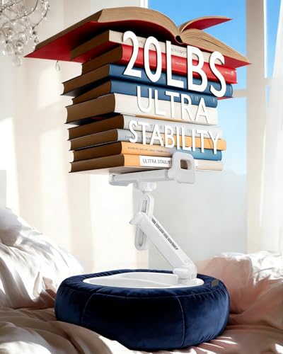 Miledi Tablet Pillow Stand, Compatible with 4.7"-12.9" Kindle, iPad, Phone/Tablet, 360° Rotating Phone Holder for Bed, Detachable Bowl, Reading and Relaxation on Bed (Blue) - color: Blue