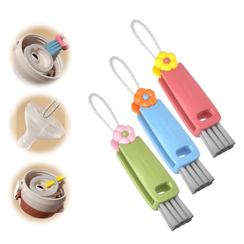 3 in 1 Cup Lid Gap Cleaning Brush, Multifunctional Bottle Brush, Cup Lid Gap Cleaner, Home Kitchen Crevice Cleaning Brush Tools (3PCS) - color: A-3pcs