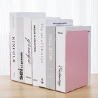 Metal Book Ends Bookend for Shelves Book Holder - color: Pink