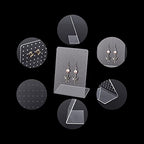 PH PandaHall 4 Pack 72 Holes Acrylic Earring Holder Organizer Ear Studs Jewelry Storage Display Rack Showcase Earrings Display Stand Earring Storage for Selling Retail Marketing Personal 3x2x4.5inch