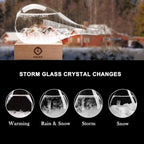 Storm Glass Weather Predictor - Drop-Shaped Forecast Home/Office Desktop Decoration, Christmas Snow Globe for Family Friends Unique Christmas Gifts, Weather Globe Science Decor