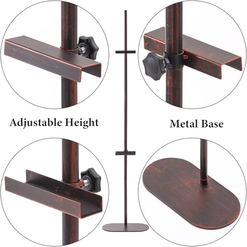 Adjustable Easel Stand for Sign, Art Display Stands for Frames up to 64", Metal Heavy Duty Floor Easels for Painting, Antique Tall Picture Easels with Base for Signs Photos Display
