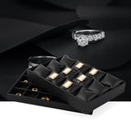 Oirlv Black Premium Leather 12 Grid Jewelry Insert Watch Tray With Removable Pillow Bracelet Bangle Storage Organizer Tray - style: P01709