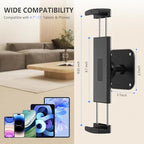 Tablet Wall Mount, Aluminum iPad Wall Mount Holder, 360° Rotation Adjustable Wall Holder Compatible with iPad Pro, Mini, Galaxy Tab, Surface Pro, Kindle, All 4.7-13" Tablets and Phones - size: Short