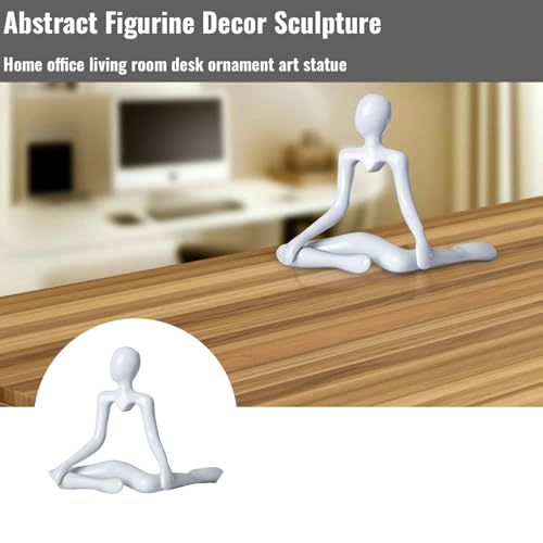 Modern Abstract Sculpture for Home Decor Contemporary Art Statue Minimalist Decorative Figure - color: White