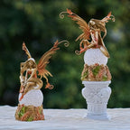 Resin Fairy Statue with Light, Hand-Painted Angel Figurine Graceful Fairy Sculpture Spring Decor for Home, Living Room, Bedroom Decor, Thoughtful Gift for Women, Girls - size: Light 01