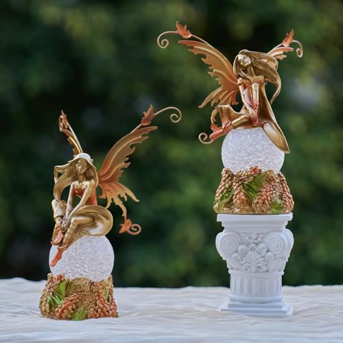 Resin Fairy Statue with Light, Hand-Painted Angel Figurine Graceful Fairy Sculpture Spring Decor for Home, Living Room, Bedroom Decor, Thoughtful Gift for Women, Girls - size: Light 01