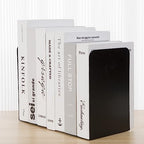 Metal Book Ends Bookend for Shelves Book Holder - color: Black