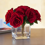 EnovaFloral Cube Glass Vase, 5x5 Inch Square Glass Vase - Floating Candle Holder for Wedding Centerpieces and Home Office Decor - size: 5x5x5