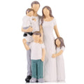 XMGZQ Family Figurines Father Mother Daughter Son Figurine,Sentimental Gifts for Family,Mom and Baby Child Statue Hand-Painted Sculpted,Birthday for Wife from Husband (White)