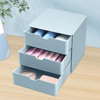 3-Drawer Vanity Organizer, Compact Storage Organization Drawers Blue - color: Blue