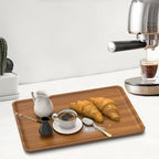 XZHXFX Bamboo Vanity Tray, Decorative Tray for Counter, Coffee Table, Kitchen, Bedroom (Large) - size: 14.2" x 9.8" x 0.6"
