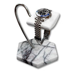 LYS&LYX Handcrafted Watch Stand Display Holder (1-White/Silver/White) - color: white/silver/white