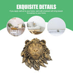 Veemoon Lightweight Lion Head Wall Decor Lion Head Wall Mount Sculpture Resin Hanging Animal Stuate Bronze Animal Plaque Home Ornament Fake Beast Decorations for Farmhouse Plaque(20 * 23 * 9.5cm)