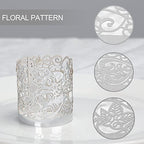 LOVEINUSA 48pcs Votive Candles Holders Wraps, Silver Tea Light Candle Fairy Home Decoration (No Bottom) - color: Silver