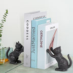 Cat Decorative Bookends, Cute Book Ends to Hold Books, Bookends for Shelves, Unique Cast Iron Book Stopper for Heavy Books, Cat Office Decor, 1 Pair/2 PCS