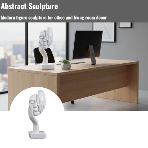 Abstract Sculpture for Home Decor - Modern Abstract Sculpture for Office and Interior Spaces - color: Model B-white, size: 6.5x5x17 cm
