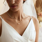 Mothers Day Gifts - 14K Gold Plated Pearl Necklaces for Women Trendy Dainty Necklace Simple Layered Gold Pearl Necklace for Women Mothers Day Wedding Birthday Gifts - color: 4-Layered Pearl