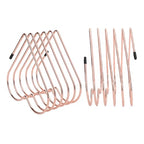 Desktop Storage Rack, Telescopic Book Stand Organizer, Office Supplies Holder, Rose Gold - color: Rose Gold
