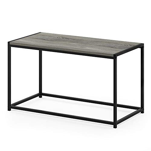 FURINNO Camnus Modern Living Coffee Table, French Oak Grey - color: French Oak Grey, size: Rectangular Metal Frame