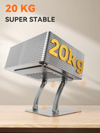 tounee Tablet Holder Stand, Dual Rod Adjustable Aluminum Desktop Stand, Compatible with 4.7-16.9" iPads, Surface Tablets, Portable Monitors, Kindle & More (Silver) - color: Silver