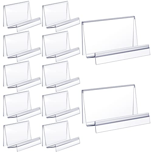 Qunclay 6 Pcs Purse Display Stand Clear Acrylic Wallet Display Stand Purse Holder Handbag Organizer for Bag Phone Cards Store